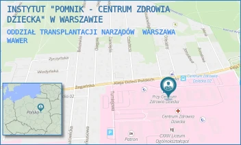 ODDZIAŁ TRANSPLANTACJI NARZĄDÓW - INSTYTUT "POMNIK - CENTRUM ZDROWIA DZIECKA" - ALEJA DZIECI POLSKICH 20, WARSZAWA WAWER